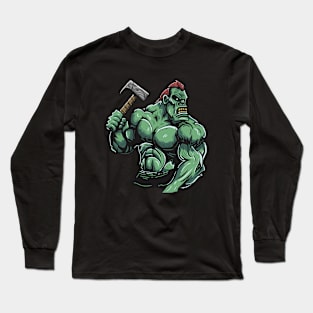 Green Gorilla Zombie Long Sleeve T-Shirt